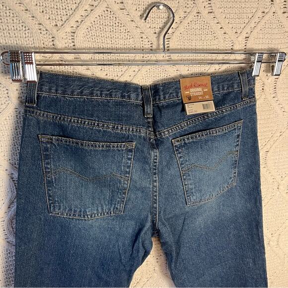 NWT RED CAMEL | Blue Medium Wash "Original Straight" Mid Rise Jeans | Bottom - Picture 4 of 8